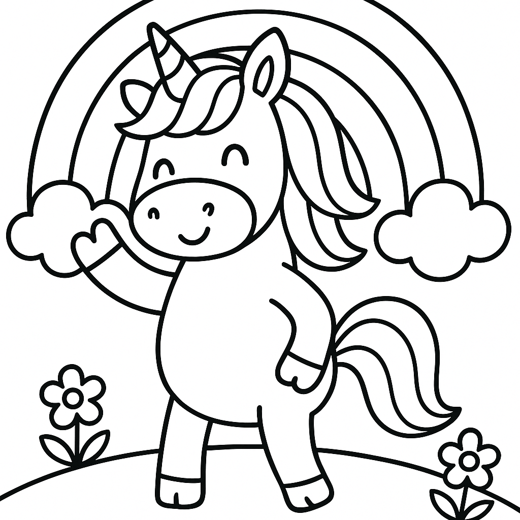 Coloriage {Licornes} à imprimer